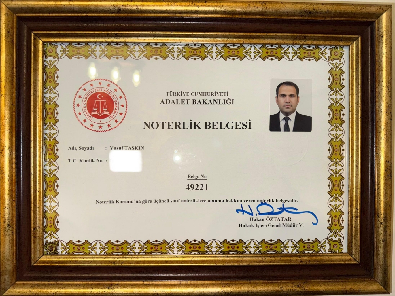 Avukat Yusuf Taşkın – Diyarbakır Ceza ve Boşanma Hukuku Uzmanı Belgeler